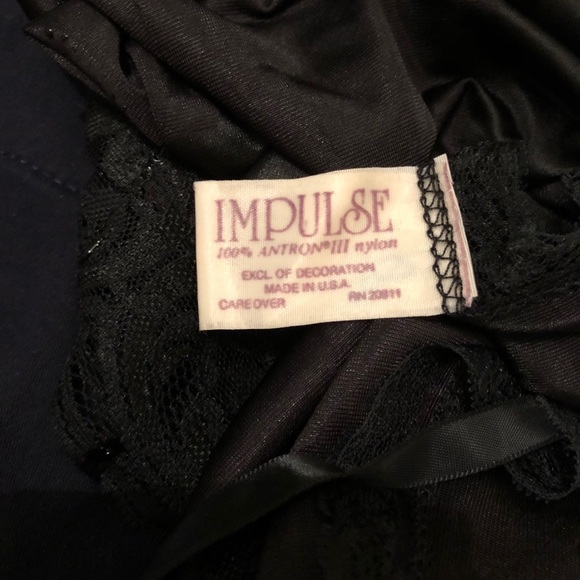Vintage Impulse Full Slip Black Antron Nylon 40. - Picture 3 of 4